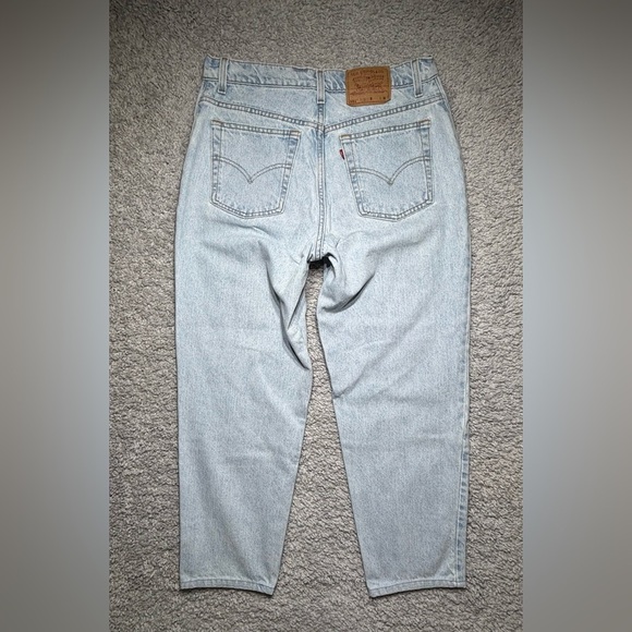 Levi's Jeans Womens 14 Vintage Relaxed Baggy 551 Black Bat Wing Denim Party - Picture 3 of 6